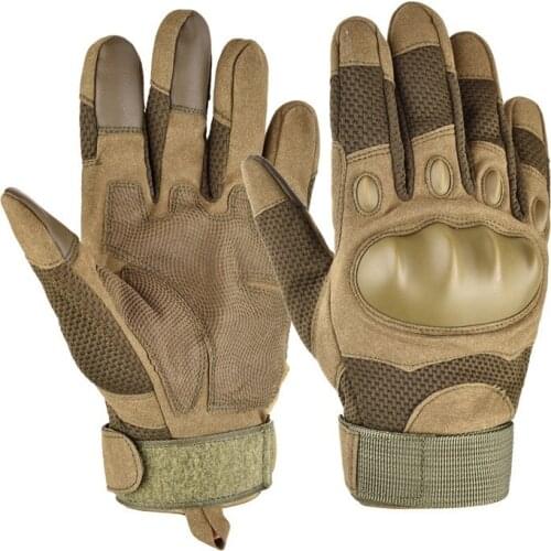 Military All Fingers Tactical Gloves Army Training Combat Sports Cycling Hard Shell Touch Screen Handguard Non-slip Gloves men