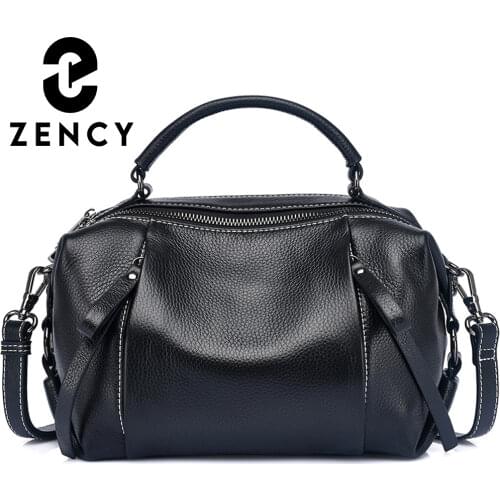Zency 2021 New Model Fashion High Quality Women Handbag 100% Genuine Leather Shoulder Bag Classic Female Crossbody Bag