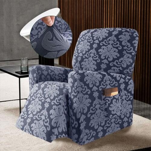Jacquard Recliner Chair Cover Elastic Recliner Sofa Cover Spandex Armchair All-inclusive Recliner Couch Cover Furniture