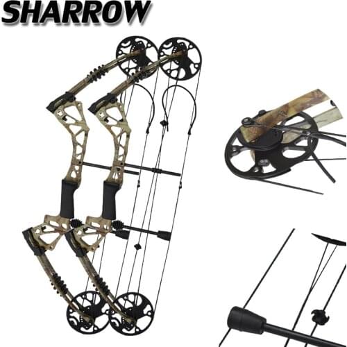 1pc Compound Bow 15-70 lbs Adjustable 19-30 inch Draw Length Hunting Bow Powerful Outdoor Sports Shooting Game Bow And Arrow