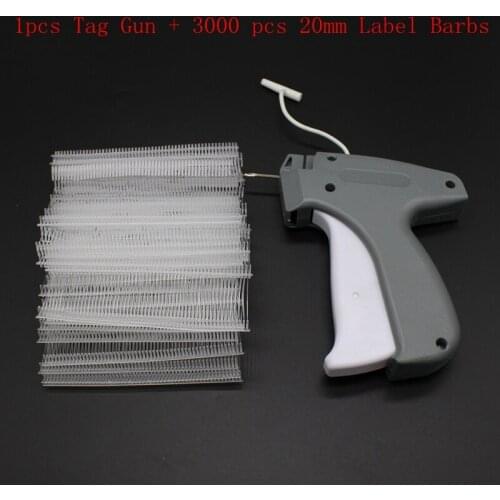 1pcs Tag Gun + 3000 pcs 20mm Label Barbs /Clothes Label TagBarbsGarment Handheld Clothes Price Label Tagging Gun With