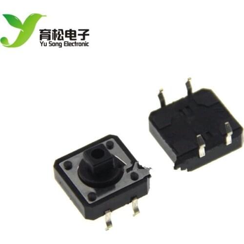 12X12X7.3 button B3F4055 12*12*7.3 touch switch square head with column black