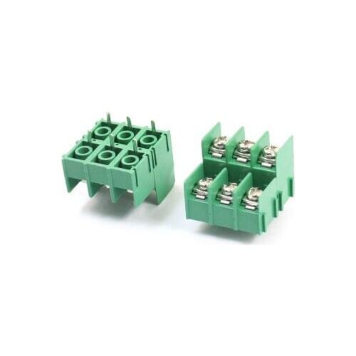 2 Pcs 300V 3A 7 62mm 6pin Through Hole PCB Screw Terminal Block Connector