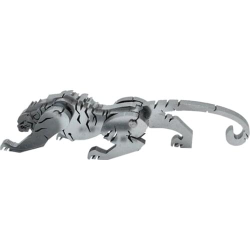 DIY 3D Stainless Steel Puzzle Toy Assembly Model Assembling Educational Toy Gift for Home Office Decor - Golden Eyed Beast