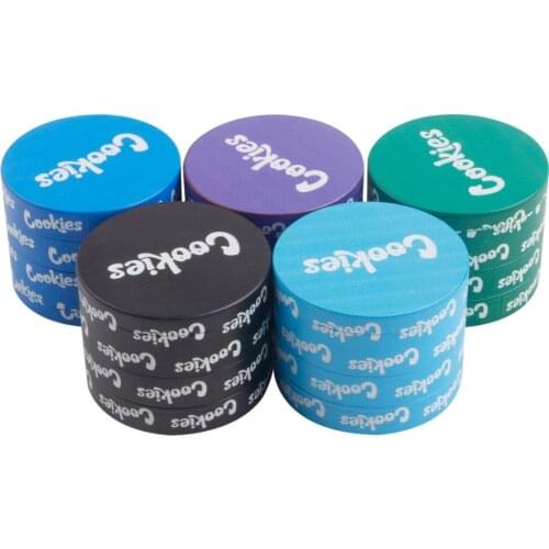 Cookies 4-Layer Aluminum Grinder Herb Tobacco Smoke Herbal Weed Grinder Cigarette Smoking Pipe Accessories Gold Smoke Cutter