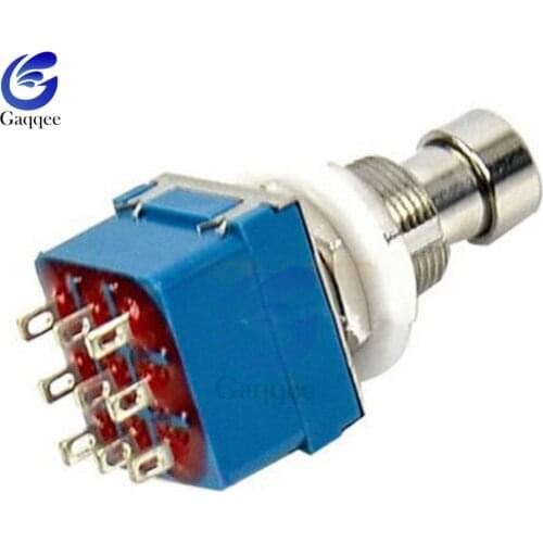 5pcs 3PDT 9-PIN Guitar Effects Stomp Switch Pedal Box Foot Metal True Bypass 9pin On OFF