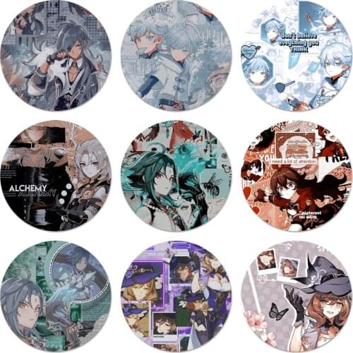 58mm Genshin Impact Badge Brooch Pin Accessories For Clothes Backpack Decoration gift