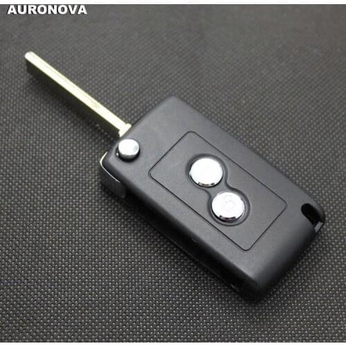 AURONOVA New Upgrade Folding Key Shell for PEUGEOT 307 Key Replacement 2 Buttons Remote Car Key Case