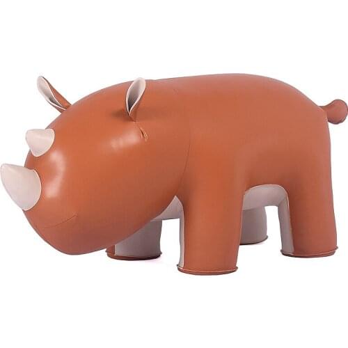 LARGE RHINOCEROS STOOL Microfiber Leather Surface A Special Furniture For Your Home Decoration Rhinoceros Stool