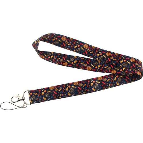 Cartoon Fireman Mobile Phone Straps Keychain Lanyards For Keys ID Card Badge Holder Neck Strap Webbing Ribbon Accessories