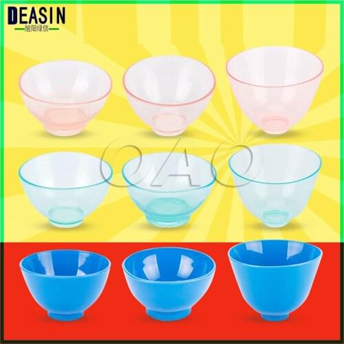 3pcs Dental Stirring Plaster Bowl Mixing Rubber Thicken Bowl On Plaster Model Work Dentist Stone Model Stirring Dental Material