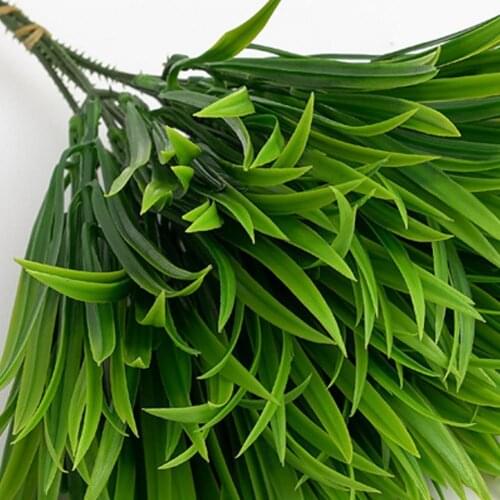 1 Bouquet Fake Small Eucalyptus Leaves Delicately Cut Classic Plastic Baskets Desktop Artificial Grass 6 Branch Home Decor