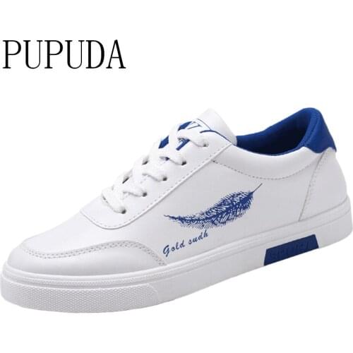 PUPUDA White Sneakers Men Spring Casual Shoes Men Walking Shoes Sneakers 2021 Canvas Shoes Men Vulcanized Sneakers
