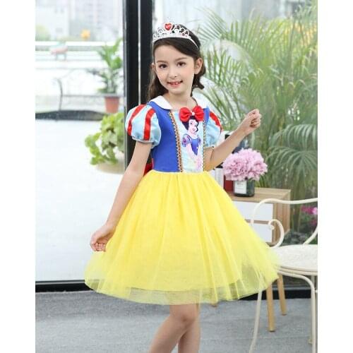 Birthday party summer princess dresses Girls snow white dress cosplay costumes favor gift kids presents