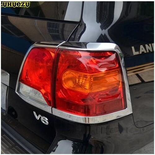 Luhuezu 4PCS Chrome Tail Lamp Cover Styling Trims For Toyota Land Crusier 200 LC200 Accessories 2012-2015