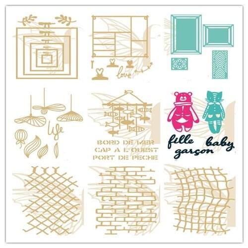 French metal die cuts metal die cutting dies scrapbooking embossing folder suit for sizzix fustella big shot cutting machine 040
