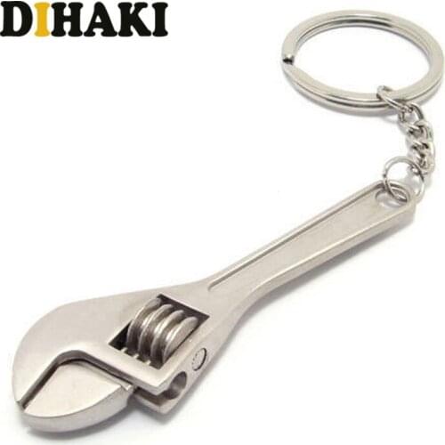 Cute Metal Adjustable Wrench Spanner Toy Keyring Keychain Tool Mini wrench screwdriver Creative gift tool for friends and family