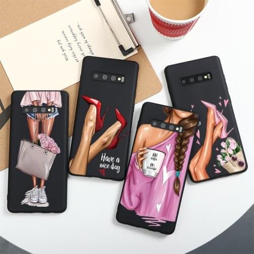 Fashion Woman Case For Samsung Galaxy S21 S8 S9 S10 S20 FE Plus Ultra A82 A22 A32 A52 A72 A21S A12 A50 A31 A41 A71 Silicon Cover