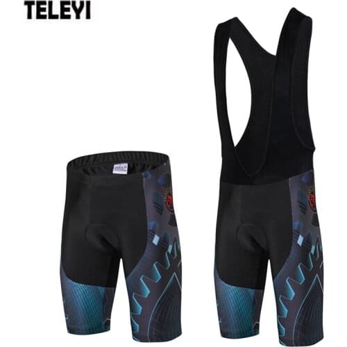 TELEYI Team Mens Cycling Short Professional Outdoor Cycling 3D Pad Shorts Sports Bicycle Bib Short Bike Tight S-XXXL