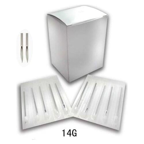 100 Pcs/Lot Disposable Piercing Aiguilles Mixte 12G 14G 16G 18G 20G Jetable Piercing Aiguilles pour Ear Nose Nombril Mamelon