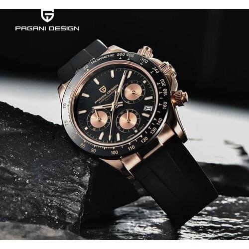 Pagani Design Mens Luxury Quartz Watch Men Sports Card Time Code Table Stainless Steel 100M Waterproof Watch Relogio Masculino