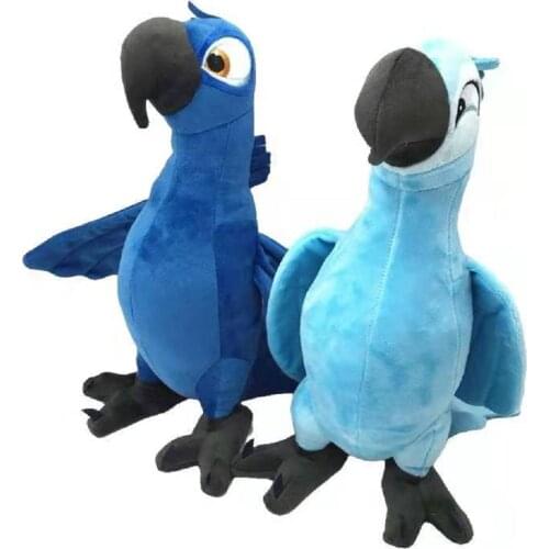 2pcs/Lot Movie Rio 2 Macaw Plush Toys Cute Blue Parrot Bird Blu & Jewel Stuffed Dolls for Children Birthday Christmas Gifts