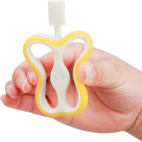 200pcs Baby Teether Apple shape Food Grade Silicone Giraffe Cute Teething Oral Care Chew Toy Newborn Products