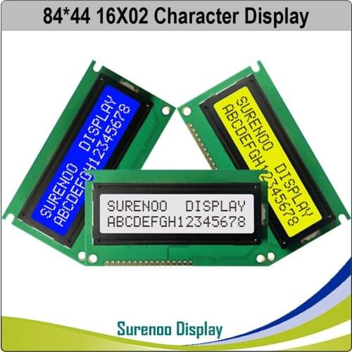 PCB Size: 84*44MM 162 1602 16X2 Character Blue LCD Module Display Screen LCM Bulid-in SPLC780D wth Backlight
