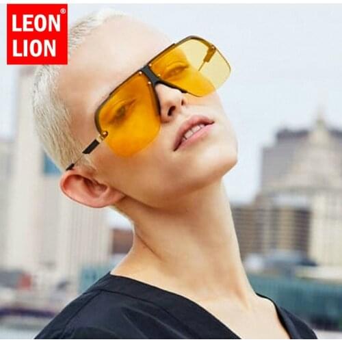 LeonLion Vintage Sunglasses Women 2021 Men Goggles Fashion Okulary Women Brand Design Sunglasses Women Punk Eyewear Gafas De Sol