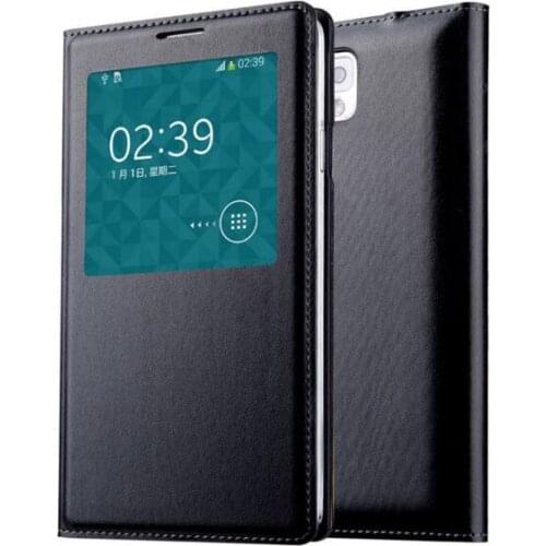 Whitout Chip Smart Case for Samsung Galaxy Not3 Flip Leather Cover for Samsung Note III N9000 N9005 Window View Atuo Sleep