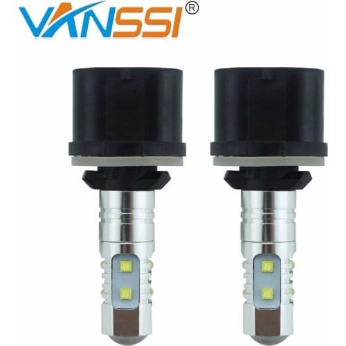 VANSSI 2x H27 880 Car LED Light Bulbs Product Extremely Bright 50W High Power LED Auto Fog Light Bulbs 6000K White Universal