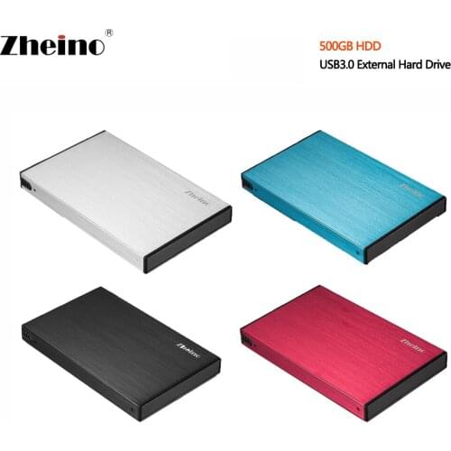 Zheino 2.5 Inch USB 3.0 500GB HDD External Hard Drive 5400RPM 16MB Cache For Desktop Laptop