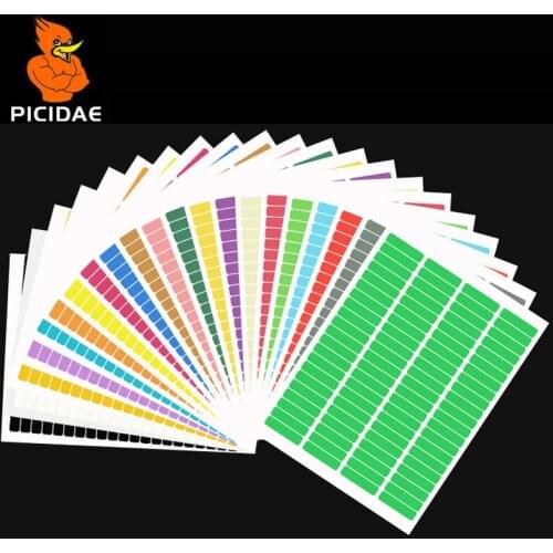 Waterproof Colore Rectangle Label Sticker Write Self-sticking A4 Printer Paper Laser Office Bag Blank Mark Inner Cut Fixed Asset
