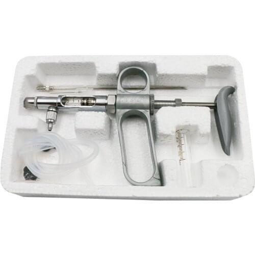 1 Boxed Animal Farm 2ML Filler Metal Continuous Syringe Adjustable Continuous Use Syringe Dosing Tube Sets