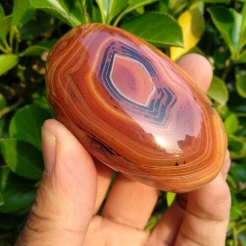 115G Natural Polished Silk Banded Lace Agate Specimen - MADAGASCAR