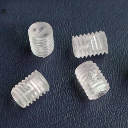 20Pcs M3 M4 M5 M6 Polycarbonate Acrylic PC Slotted Grubs Screws Transparent One-word headless screw clear plastic bolts 3mm-20mm