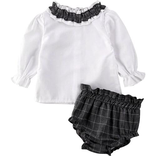2020 Baby Gilrs Summer Clothing Sets Long sleeve Ruffled T-Shirts Shorts Pants Outfits For Toddler Girls Clothes Tracksuit 0-18M