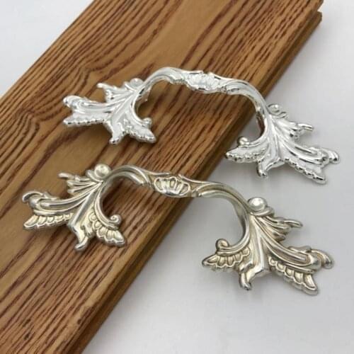 3.0'' Chic Drawer Knobs Handles Dresser Handles / Silver White Pulls Handles / Cabinet Handles Kitchen Hardware 76mm