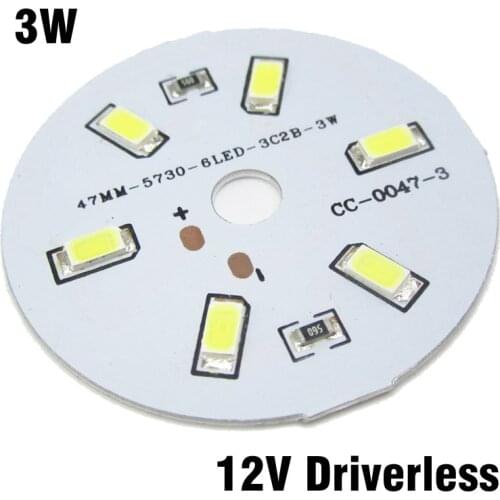 30pcs 12V 3W LED PCB, Input DC12V Directly Driverless SMD5730 Lamp Plate White / Warm White Light Source Panel