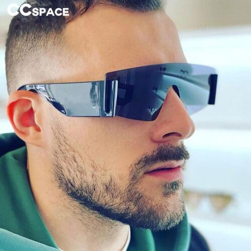 51117 Square Oversized One Lens Brand Designer Sunglasses Fashion Men Women Shades UV400