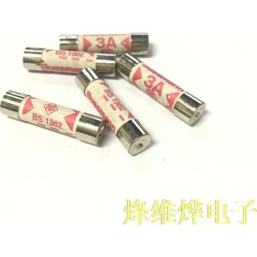 6 * 25 BS1362 British ceramic fuse 3A 6x25mm fuse plug special ( 2 )