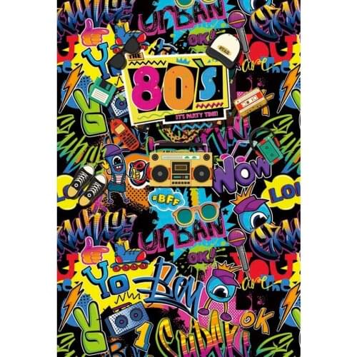 80s Comic doodle photo backgrounds vinyl graffiti-art photography Backdrops for Photo studio Backdrop Props fotografia G-430