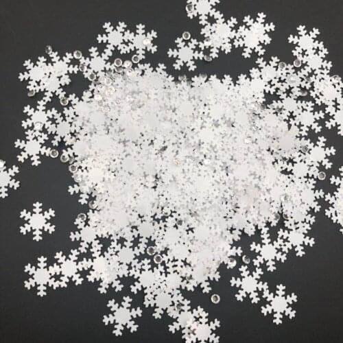 White Diamond snowflakes/15 grams Sequins PVC Flat for DIY Card Making Craft Color Collection