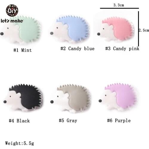 Lets make 5pc Teething Beads Food Grade Newest Baby Products Porcupine Silicone Beads BPA Free Gifts For Child Baby Teethers