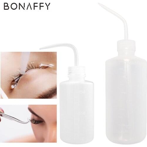 Washing bottle for Eyelash Extension 250ml /500ml Wash Clean Clear White LDPE Plastic Lab Tattoo Wash Squeeze Measuring Bottle