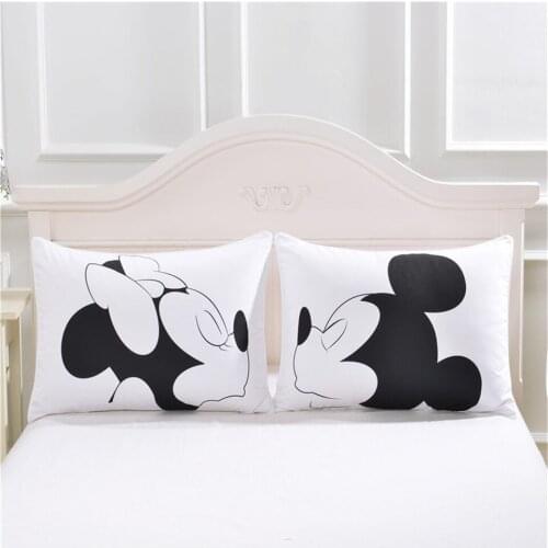 Disney Mickey Minnie Pillowcases Home Textile soft Couple Pillow Cover Decorative Pillows Case children boy girl birthday gift