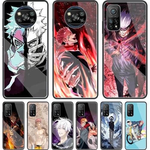 Anime jujutsu kaisen Phone Case for Xiaomi Poco X3 NFC Mi 10T Pro 5G 9T 11 Note 10 Lite Redmi Note 9S 8 Pro 9 Glass Cover