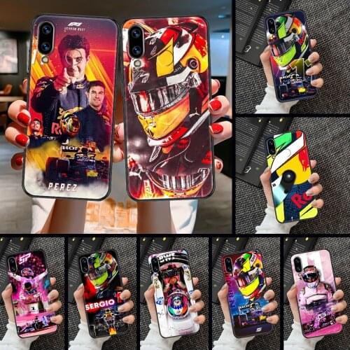 Sergio perez f1 Formula 1 Phone case For Huawei Honor 6 7 8 9 10 10i 20 A C X Lite Pro Play black art cell cover pretty shell