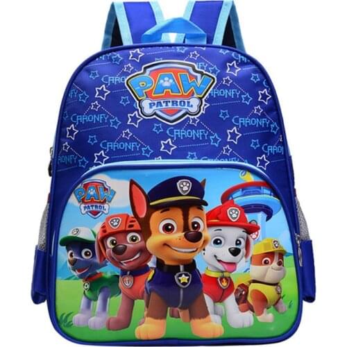 Puppy Paw Backpack Childrens Patroled Schoolbag Grade 1-3 Boys Girls Favorite Cute Cartoon Anime Bags Light Load Police Fireman