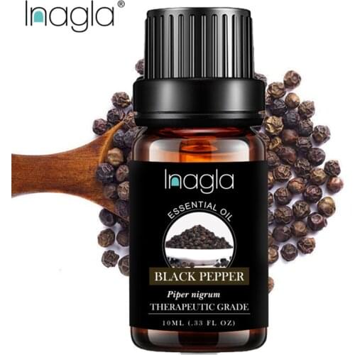 Inagla 10ML Black Pepper Essential Oils 100% Pure Natural Pure Essential Oils for Aromatherapy Diffusers Oil Home Air Care